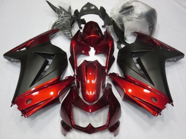 08-12 Rojo & Negro Mate Ninja 250 Carenado