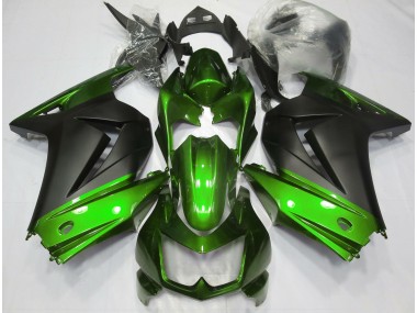 08-12 Verde & Negro Mate Ninja 250 Carenado