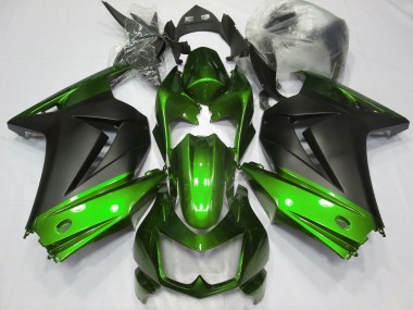 08-12 Verde & Negro Mate Ninja 250 Carenado