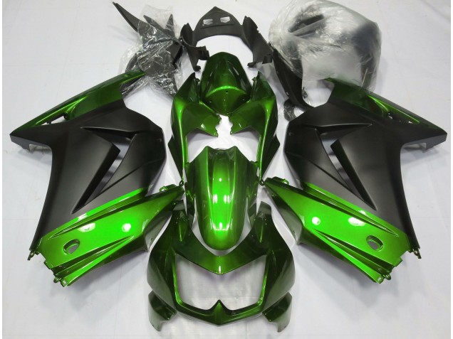 08-12 Verde & Negro Mate Ninja 250 Carenado 08-12 Verde & Negro Mate Ninja 250 Carenado
