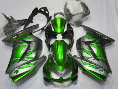 08-12 Verde & Plata Llama Ninja 250 Carenado