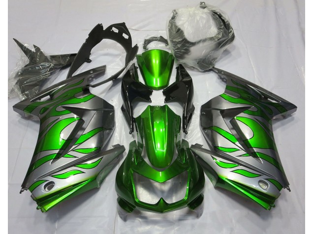 08-12 Verde & Plata Llama Ninja 250 Carenado 08-12 Verde & Plata Llama Ninja 250 Carenado