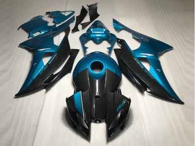 08-16 Azul Claro Con Estilo Fibra De Carbono R6 Carenado