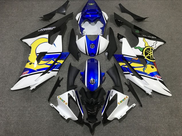 08-16 Blanco & Azul Personalizado R6 Carenado 08-16 Blanco & Azul Personalizado R6 Carenado