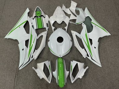 08-16 Blanco Brillante & Verde R6 Carenado