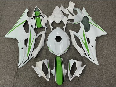 08-16 Blanco Brillante & Verde R6 Carenado
