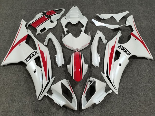 08-16 Blanco Perla & Rojo Brillante R6 Carenado 08-16 Blanco Perla & Rojo Brillante R6 Carenado