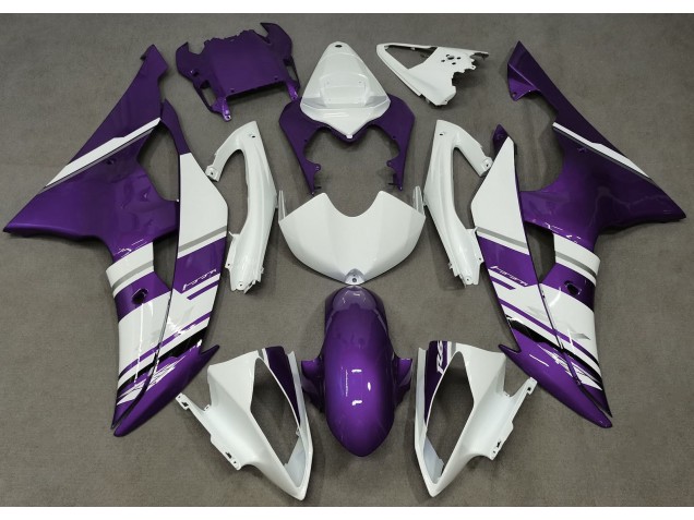 08-16 Estilo Blanco Brillante & Morado OEM R6 Carenado 08-16 Estilo Blanco Brillante & Morado OEM R6 Carenado