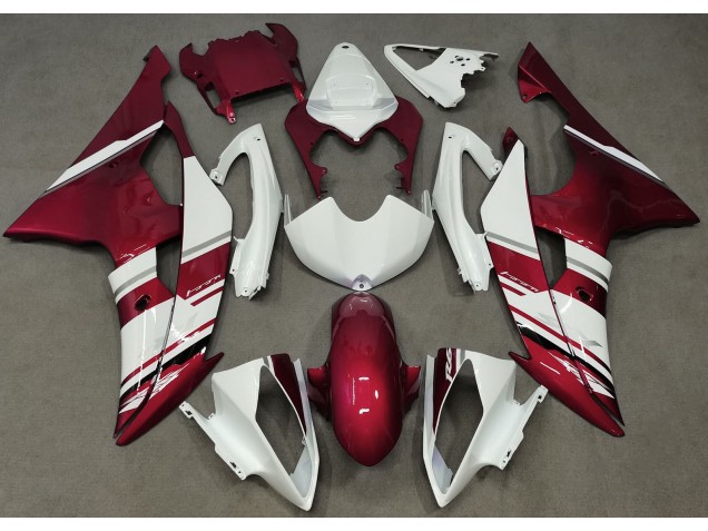 08-16 Estilo Blanco Brillante & Rojo OEM R6 Carenado 08-16 Estilo Blanco Brillante & Rojo OEM R6 Carenado