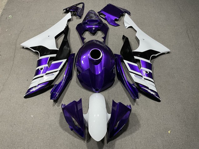 08-16 Estilo Morado Blanco & Negro OEM R6 Carenado 08-16 Estilo Morado Blanco & Negro OEM R6 Carenado