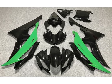 08-16 Negro Brillante & Verde R6 Carenado
