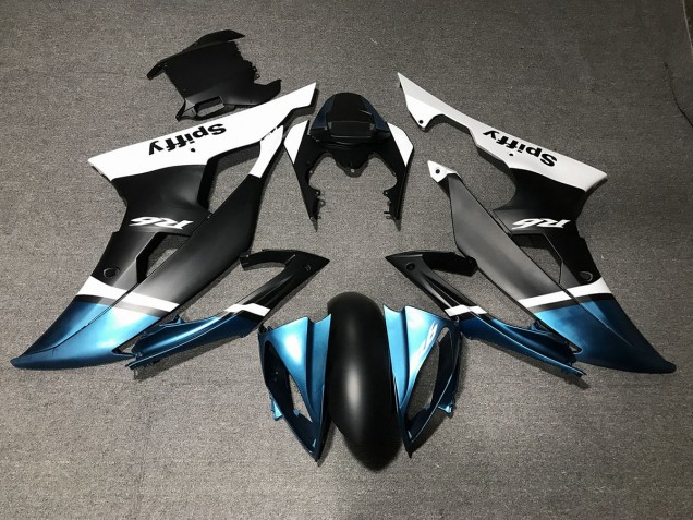 08-16 Negro Mate & Azul Especial R6 Carenado