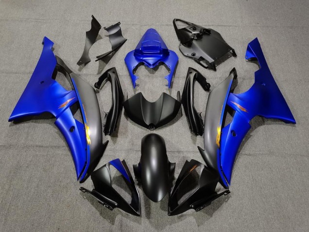 08-16 Negro Mate & Azul R6 Carenado 08-16 Negro Mate & Azul R6 Carenado