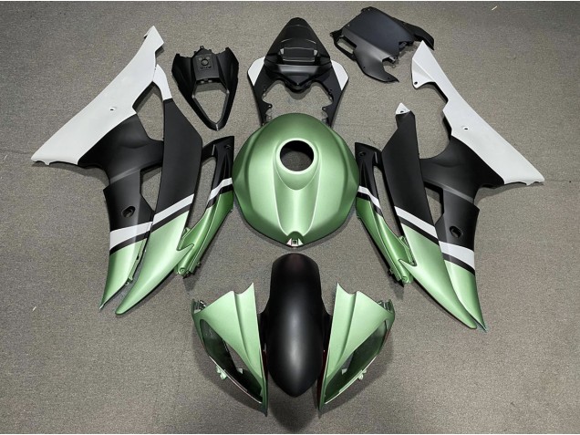 08-16 Negro Mate & Verde R6 Carenado 08-16 Negro Mate & Verde R6 Carenado