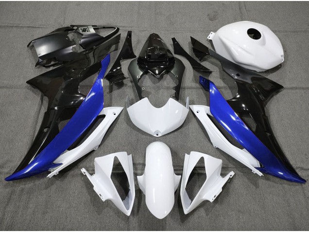 08-16 Personalizado Azul Blanco & Negro R6 Carenado 08-16 Personalizado Azul Blanco & Negro R6 Carenado