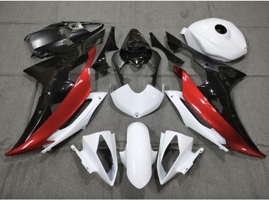 08-16 Personalizado Rojo Blanco & Negro R6 Carenado
