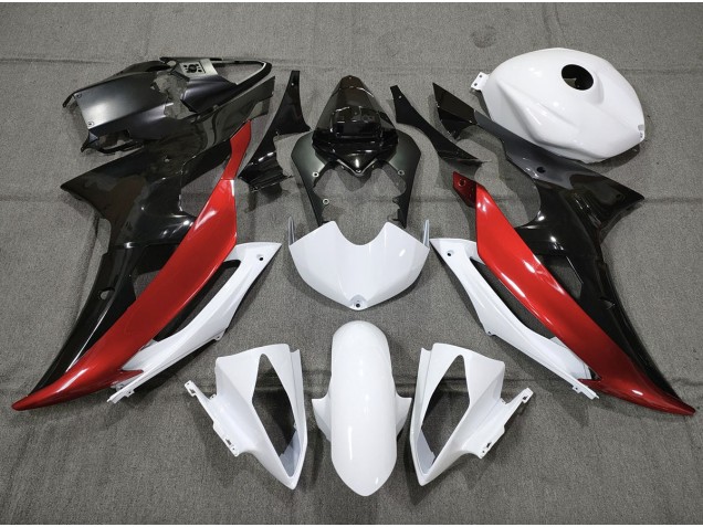 08-16 Personalizado Rojo Blanco & Negro R6 Carenado 08-16 Personalizado Rojo Blanco & Negro R6 Carenado
