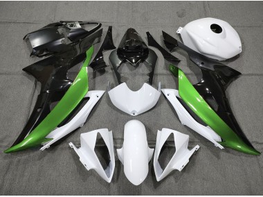 08-16 Personalizado Verde Blanco & Negro R6 Carenado