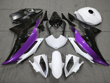 08-16 Púrpura Personalizado En Blanco & Negro R6 Carenado