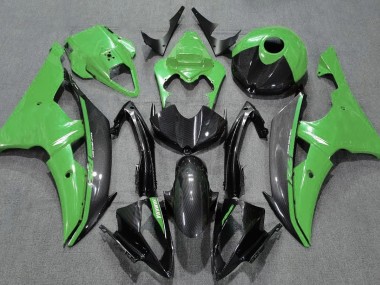 08-16 Verde Brillante & Fibra De Carbono R6 Carenado