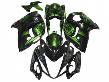 08-20 Negro Brillante & Verde Intenso GSXR 1300 Carenado