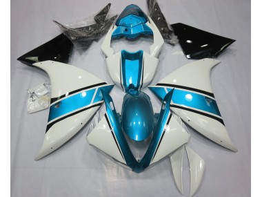 09-11 Blanco Brillante & Azul Claro R1 Carenado