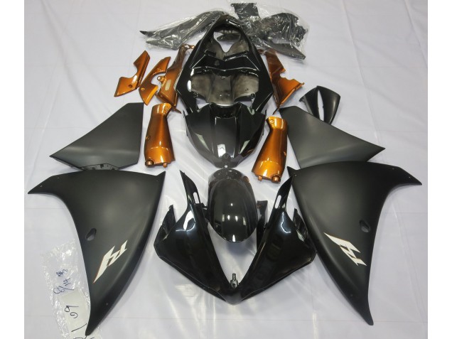 09-11 Negro Mate & Naranja R1 Carenado 09-11 Negro Mate & Naranja R1 Carenado