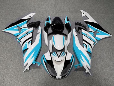 09-12 Azul Claro Blanco & Negro Zag ZX6R Carenado