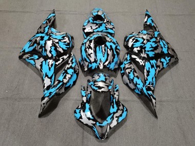 09-12 Azul Personalizado / Plata Camo CBR600RR Carenado