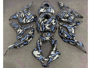 09-12 Azul & Plateado Camuflaje CBR600RR Carenado