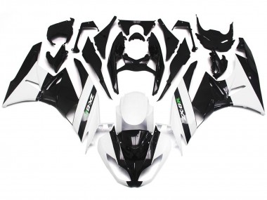 09-12 Blanco Brillante & Negro Pulido ZX6R Carenado