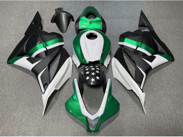 09-12 Estrella Negra Mate & Verde CBR600RR Carenado 09-12 Estrella Negra Mate & Verde CBR600RR Carenado
