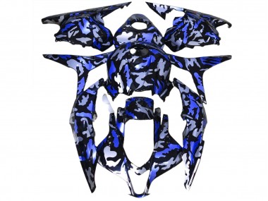 09-12 Nieve Azul Oscuro Camuflaje CBR600RR Carenado