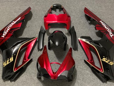 09-12 Rojo Brillante & Negro Daytona 675 Carenado