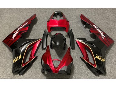09-12 Rojo Brillante & Negro Daytona 675 Carenado