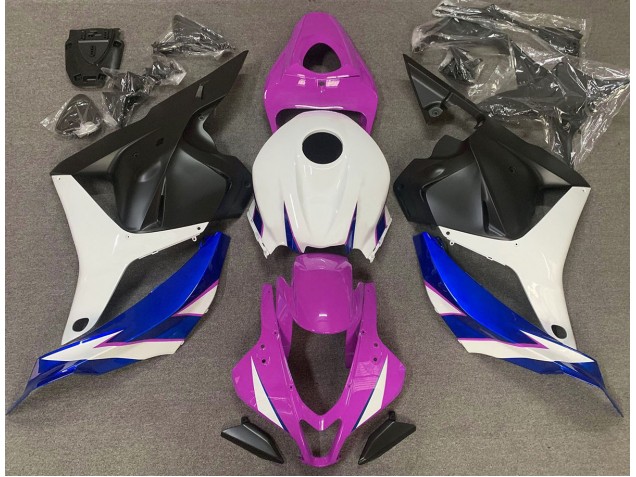 09-12 Rosa Brillo Blanco & Azul CBR600RR Carenado 09-12 Rosa Brillo Blanco & Azul CBR600RR Carenado
