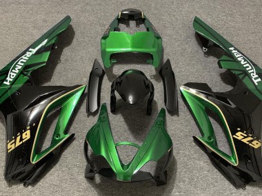 09-12 Verde Brillante & Negro Daytona 675 Carenado