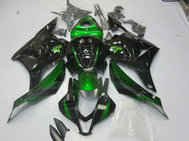 09-12 Verde Especial Negro Brillo CBR600RR Carenado 09-12 Verde Especial Negro Brillo CBR600RR Carenado