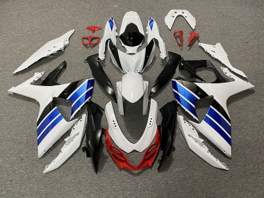 09-16 Blanco Brillante Azul Negro & Rojo GSXR 1000 Carenado