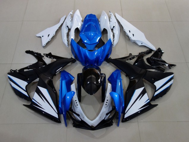 09-16 Blanco Brillante & Negro Con Rojo Azul Mate GSXR 1000 Carenado 09-16 Blanco Brillante & Negro Con Rojo Azul Mate GSXR 1000 Carenado