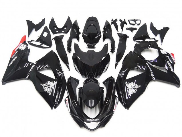 09-16 Estilo Sólido Negro Brillante & Rojo GSXR 1000 Carenado 09-16 Estilo Sólido Negro Brillante & Rojo GSXR 1000 Carenado