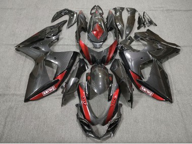 09-16 Fibra De Carbono Rojo GSXR 1000 Carenado