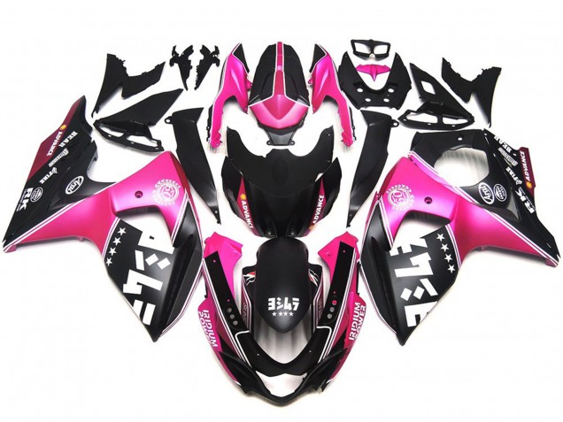 09-16 Logotipos Personalizados Rosa Mate GSXR 1000 Carenado