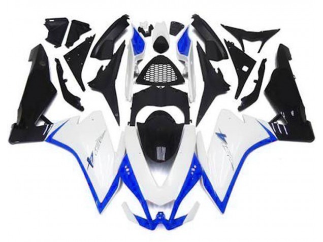 10-15 Blanco Brillante & Azul RSV4 1000 Carenado 10-15 Blanco Brillante & Azul RSV4 1000 Carenado
