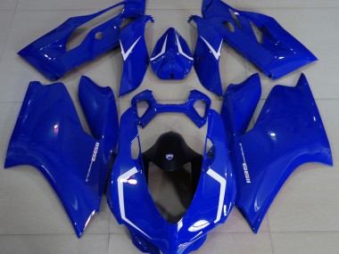 11-14 Azul Brillante & Blanco Ducati 1199 Carenado