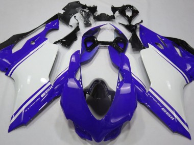 11-14 Azul Brillante Blanco & Negro Ducati 1199 Carenado