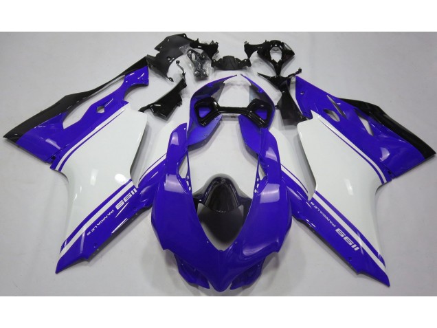 11-14 Azul Brillante Blanco & Negro Ducati 1199 Carenado 11-14 Azul Brillante Blanco & Negro Ducati 1199 Carenado