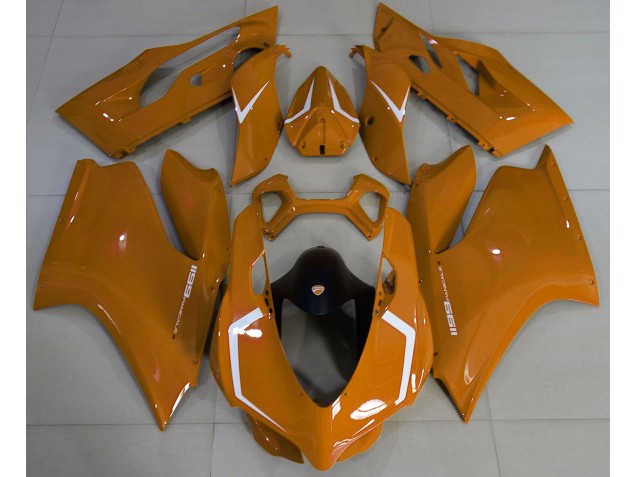 11-14 Naranja Brillante & Blanco Ducati 1199 Carenado 11-14 Naranja Brillante & Blanco Ducati 1199 Carenado
