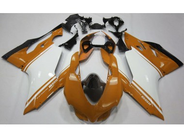11-14 Naranja Brillante Blanco & Negro Ducati 1199 Carenado