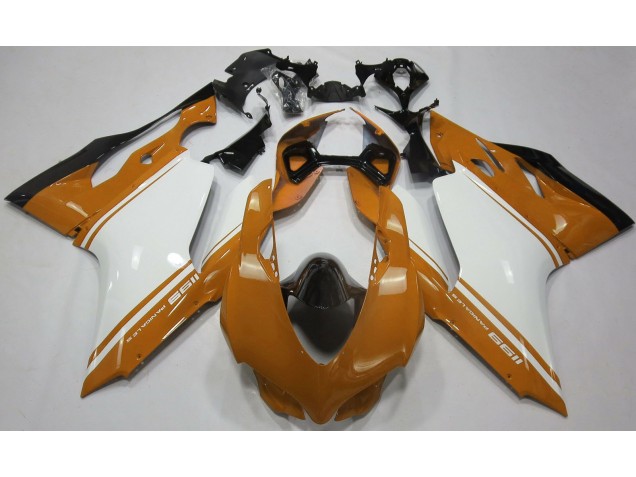 11-14 Naranja Brillante Blanco & Negro Ducati 1199 Carenado 11-14 Naranja Brillante Blanco & Negro Ducati 1199 Carenado